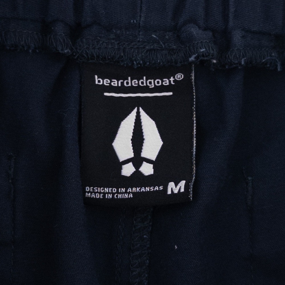 Bearded Goat Mens M Pants Navy Blue Elastic Waist Stretch Twill Gorpcore Utility - Picture 9 of 16